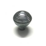 PEWTER REEDED CABINET KNOB