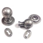 PEWTER ROUND RIM DOOR KNOB