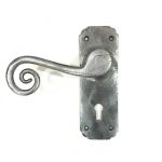 PEWTER MONKEY TAIL LEVER LOCK HANDLE