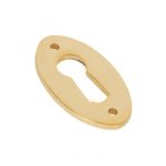 BRASS OVAL ESCUTCHEON