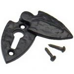 BLACK SHIELD COVERED ESCUTCHEON