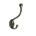 ANTIQUE BRASS HAT AND COAT HOOK