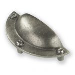 ANTIQUE IRON ROUND REAR FIX DRAWER PULL