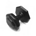 BLACK OCTAGONAL CENTER DOOR KNOB