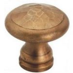 BRONZE 40 MM HAMMERED MUSHROOM KNOB
