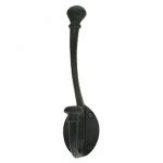 BLACK HEAVY DUTY 7.25" HAT AND COAT HOOK