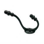 BLACK 5" ACORN HAT AND COAT HOOK