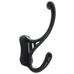 BLACK 5" HAT AND COAT HOOK