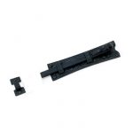 BLACK 6" SHEPHERD CROOK STRAIGHT DOOR BOLT