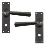 BLACK STRAIGHT LEVER PRIVACY HANDLE