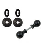 BLACK ROUND RIM DOOR KNOB