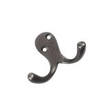 ANTIQUE IRON SLIM DOUBLE ROBE HOOK