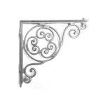 ANTIQUE IRON ROUND SCROLL SHELF BRACKET