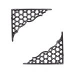 ANTIQUE IRON HONEYCOMB SHELF BRACKET