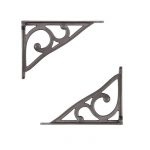 ANTIQUE IRON SCROLL SHELF BRACKET
