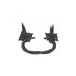 HAND FORGED SMALL CHEST HANDLE WITH ROSETTES