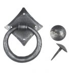 PEWTER HAND FORGED RING DOOR KNOCKER