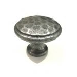 PEWTER 40 MM HAMMERED KNOB