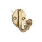 POLISHED BRASS 3" ACORN SINGLE COAT HOOK