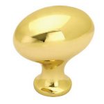 POLISHED BRASS 38 MM OVAL CABINET KNOB