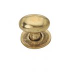 POLISHED BRASS 35 MM RUSTIC OVAL CABINET KNOB