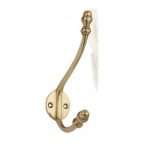 POLISHED BRASS 6.5" ACORN HAT AND COAT HOOK