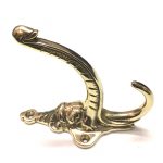 POLISHED BRASS ELEPHANT HAT AND COAT HOOK