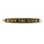 POLISHED BRASS "MIND THE STEP" SIGN