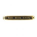 POLISHED BRASS "THE MAN CAVE" SIGN