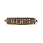 POLISHED BRONZE "GENTS" SIGN