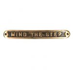 POLISHED BRONZE "MIND THE STEP" SIGN