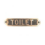 POLISHED BRONZE "TOILET" SIGN