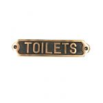 POLISHED BRONZE "TOILETS" SIGN