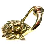 POLISHED BRASS SMOOTH LION DOOR KNOCKER - Image 2
