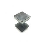 PEWTER SQUARE CABINET KNOB WITH BASE