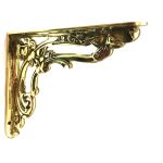 POLISHED BRASS SMALL VICTORIAN SCROLL BRACKET