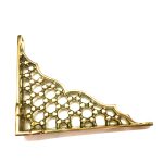 POLISHED BRASS HONEYCOMB SHELF BRACKET - Image 2