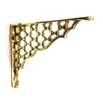 POLISHED BRASS HONEYCOMB SHELF BRACKET