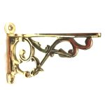 POLISHED BRASS BATH SCROLL BRACKET