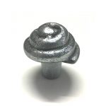 PEWTER SWIRL KNOB HAMMERED