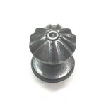 PEWTER FLOWER CABINET KNOB WITH BASE