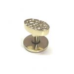 POLISHED BRASS CHISELED TOP OVAL CABINET KNOB