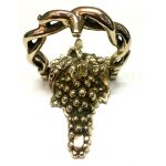 POLISHED BRASS GRAPE DOOR KNOCKER - Image 2