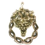 POLISHED BRASS GRAPE DOOR KNOCKER