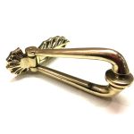POLISHED BRASS SMALL VICTORIAN LOOP DOOR KNOCKER - Image 2
