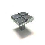 PEWTER LARGE SQUARE STEP KNOB