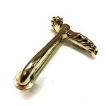 POLISHED BRASS SMALL VICTORIAN LOOP DOOR KNOCKER - Image 3