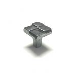 PEWTER SQUARE STEP KNOB