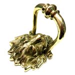 POLISHED BRASS DOWNING STREET LION DOOR KNOCKER - Image 2