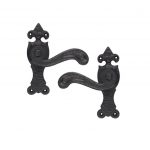 BLACK ORNATE LEVER LATCH HANDLE